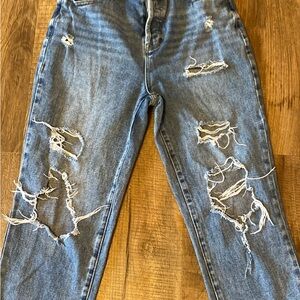 PacSun Distressed Ripped Blue Skinny Jeans 28